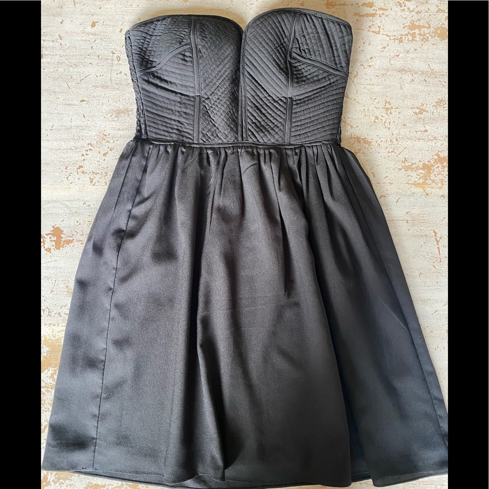EUC MM Couture Black Strapless Dress Small